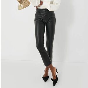 Veronica Beard Black Leather Pants